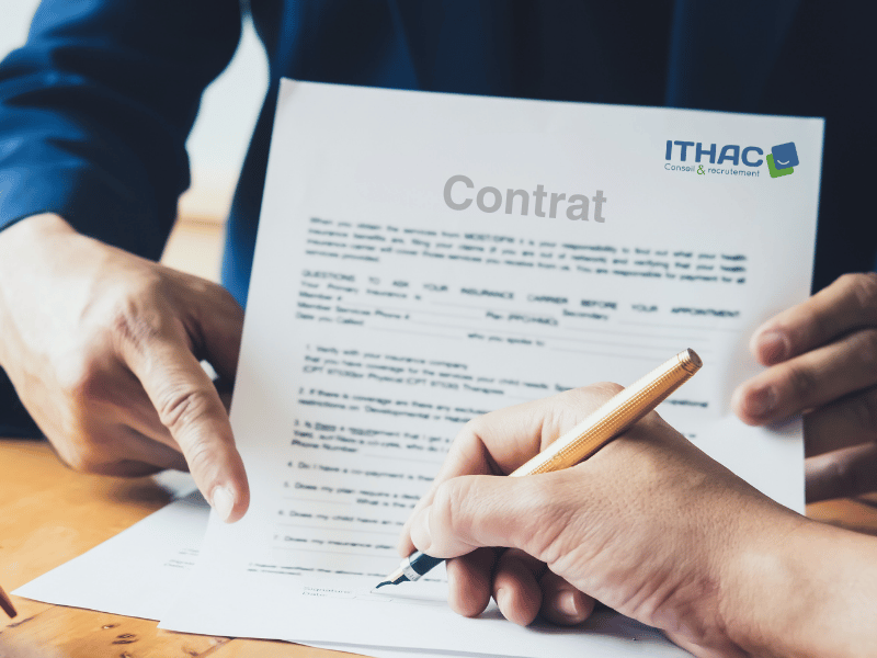 Visuel contrat avec logo Ithac C&R inséré